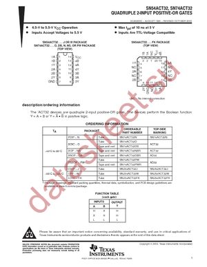 SN74ACT32DBR datasheet  